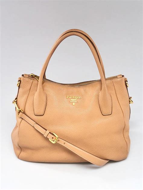 Prada Sughero Vitello Daino Leather Sacca 2 Manici Hobo Bag 